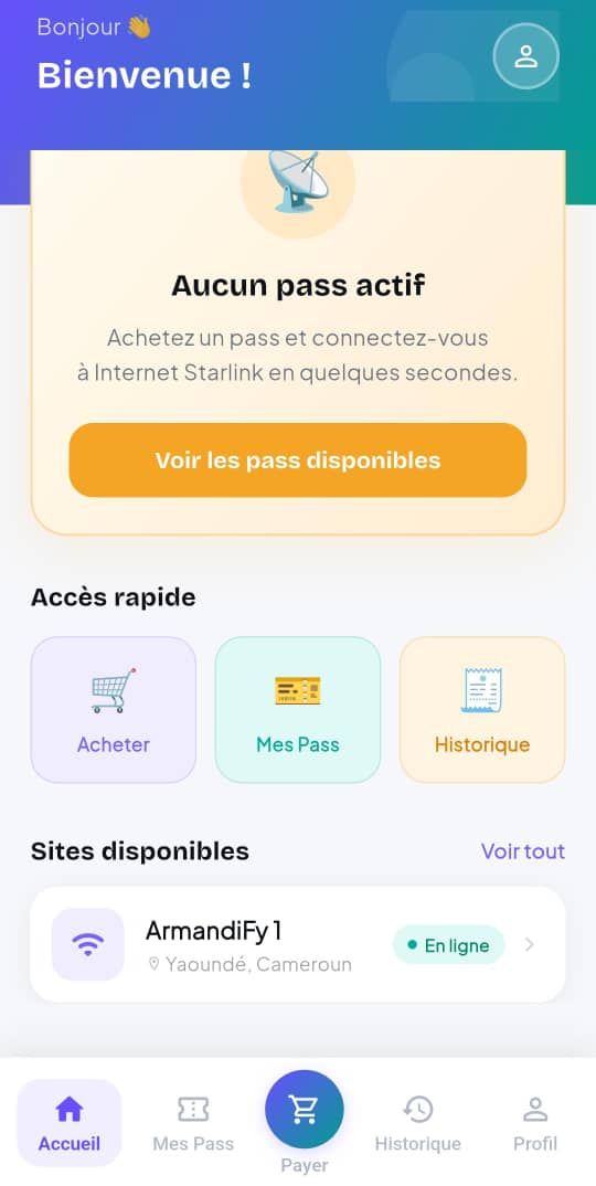 Aperçu de l'app StarPass